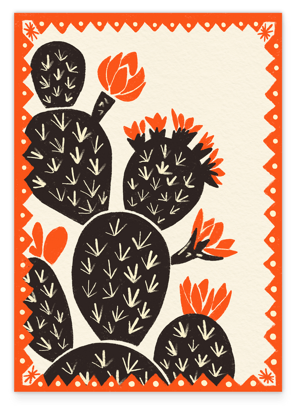 Wilder Kaktus - Botanische Illustration