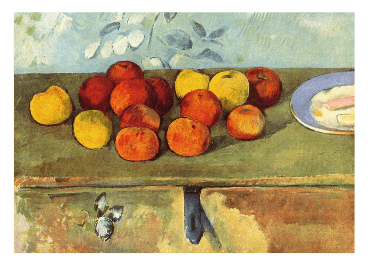 Paul Cézanne - Stillleben mit Äpfeln und Gebäck