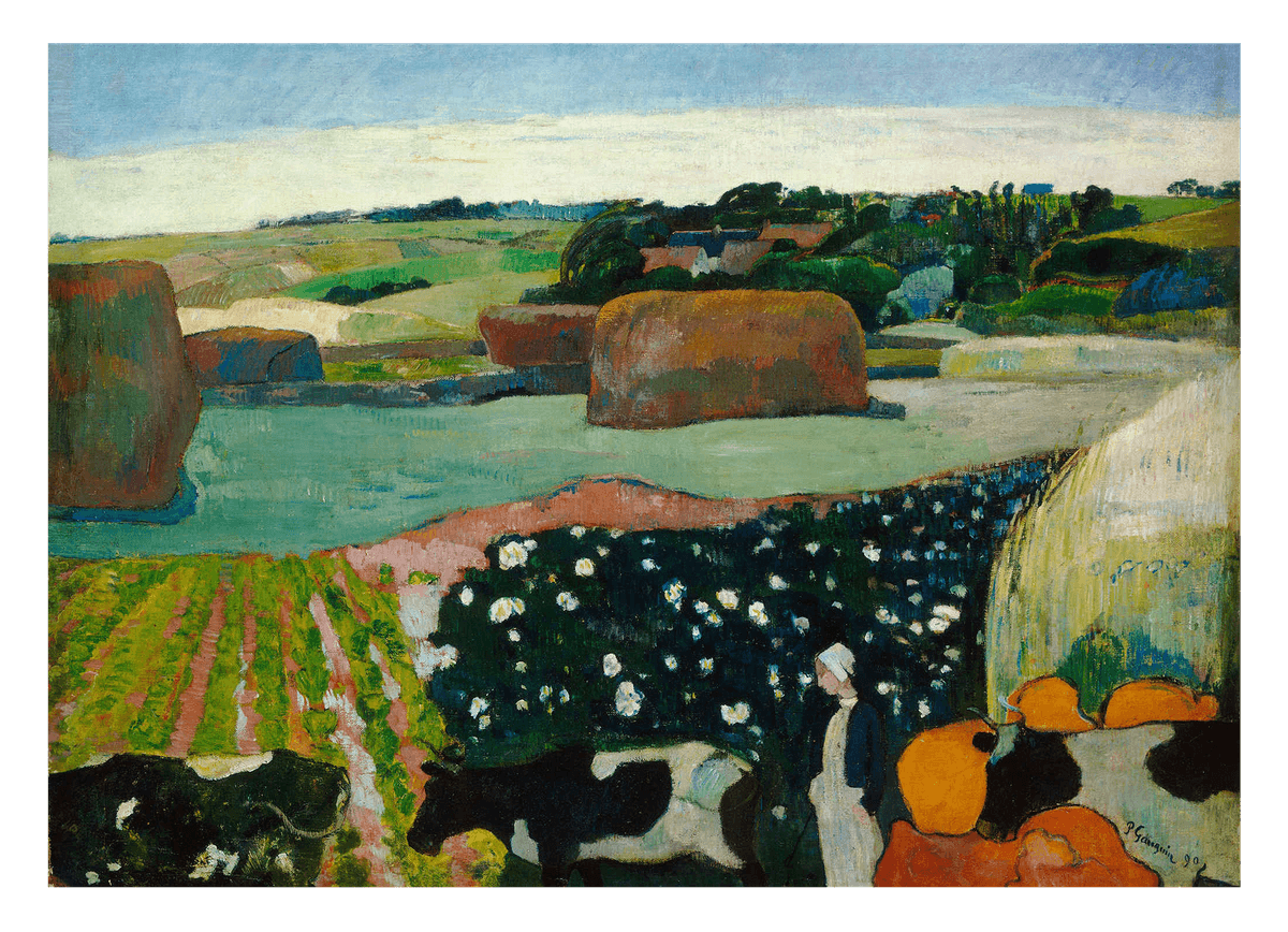 Paul Gauguin - Heuhaufen in der Bretagne