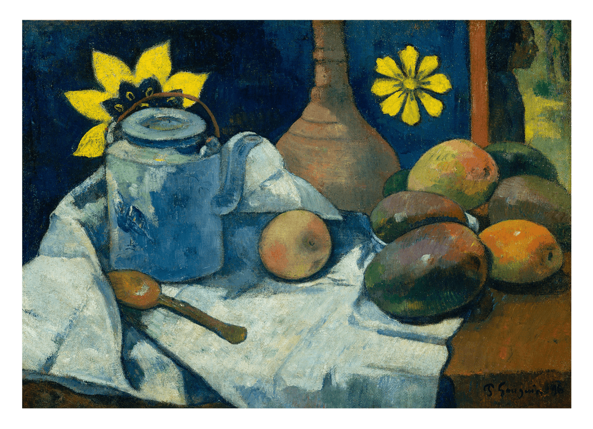 Paul Gauguin - Stillleben mit Tee-Kanne und Früchten