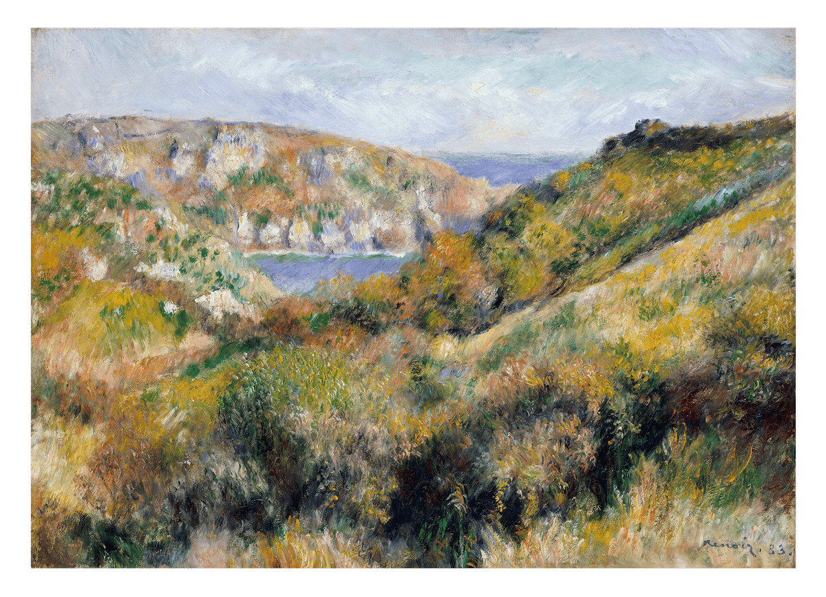 Pierre-Auguste Renoir - Hügel um die Bucht von Moulin Huet