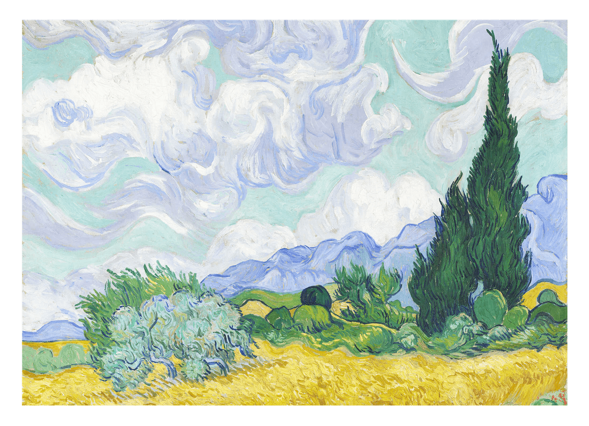 Vincent van Gogh - Weizenfeld mit Zypressen