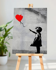 After Hover: Banksy - Balloon Girl (Mädchen mit Luftballon) Street Art Klassiker