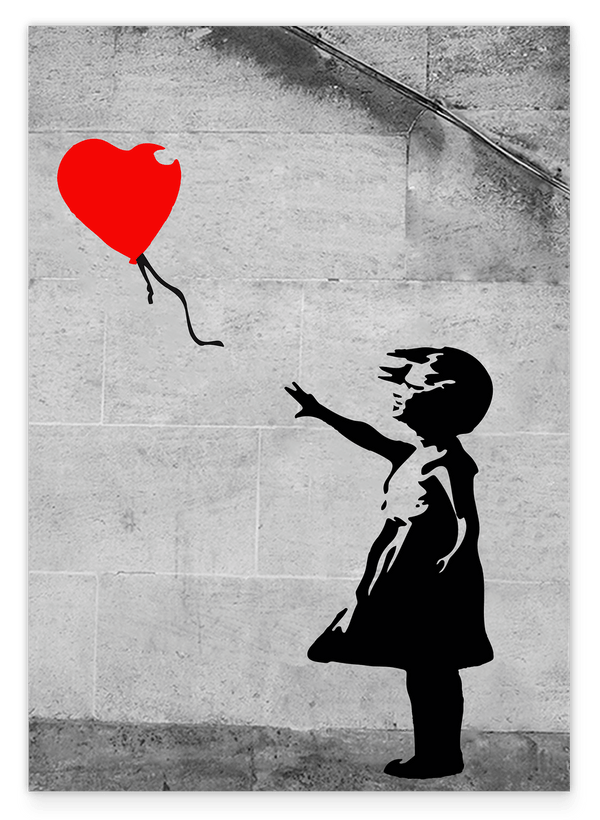 Banksy - Balloon Girl (Mädchen mit Luftballon) Street Art Klassiker