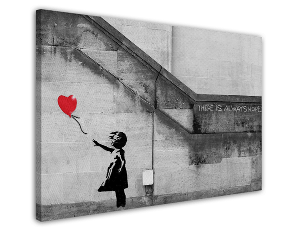 Banksy - Balloon Girl Mädchen mit Luftballon always hope Street Art