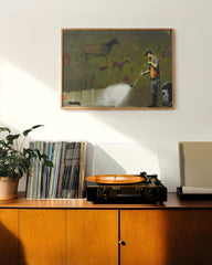 After Hover: Banksy - Reinigungsmann entfernt uralte Wandbemalung Desaster Graffiti hip cool modern