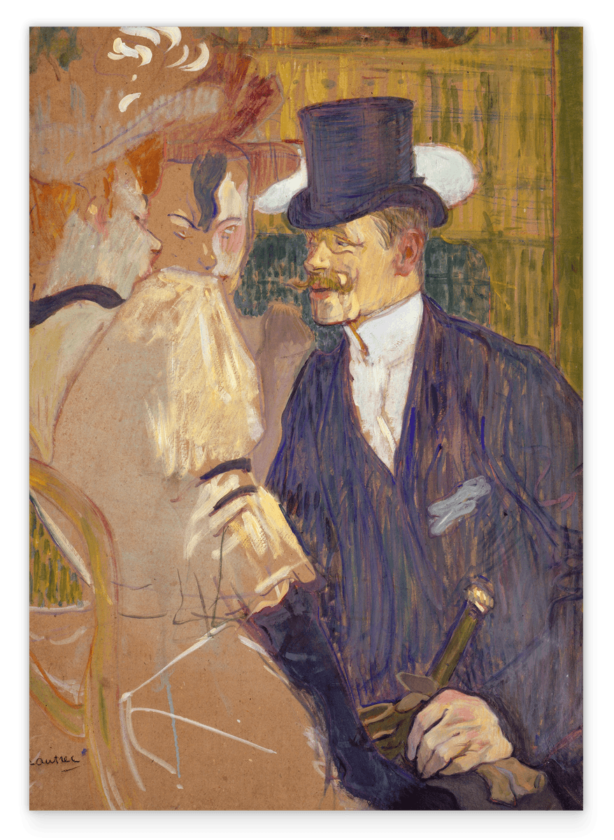 Henri de Toulouse-Lautrec - Der Engländer (William Tom Warrener, 1861-1934) im Moulin Rouge