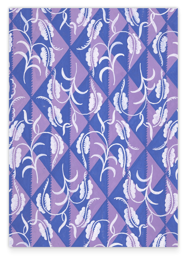 Paul Poiret zugeschrieben - Stoffdesign mit Rautenmuster