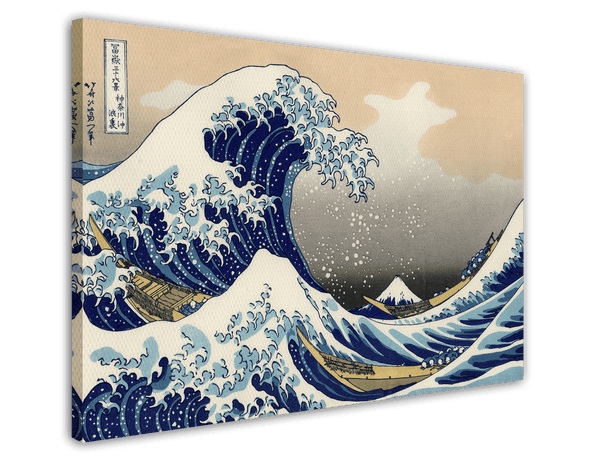 Katsushika Hokusai - Die Welle - Unter der Welle vor Kanagawa (Kanagawa Oki Nami Ura), auch bekannt als "Die Große Welle", aus der Serie Sechsunddreißig Ansichten des Bergs Fuji (Fugaku sanjūrokkei)
