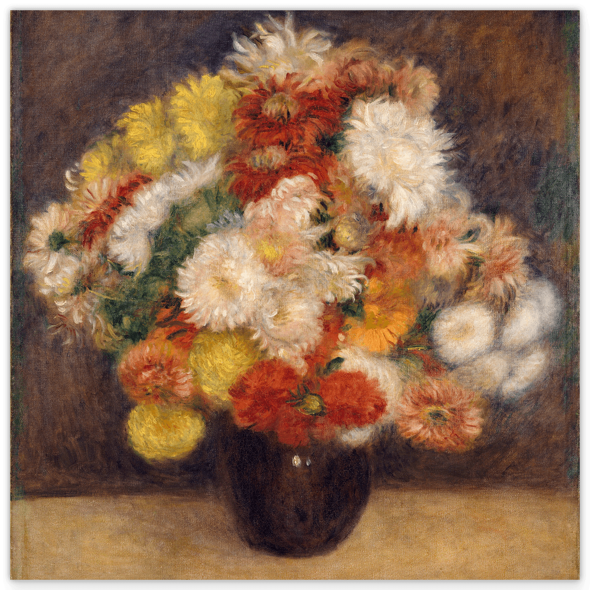 Auguste Renoir - Blumenstrauß aus Chrysanthemen