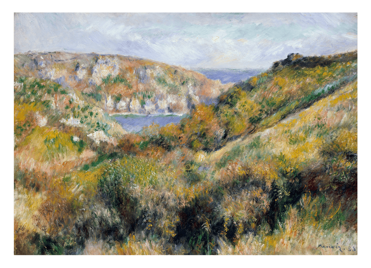 Auguste Renoir - Hügel um die Bucht von Moulin Huet, Guernsey