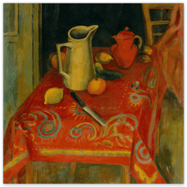 Samuel Halpert - Die rote Tischdecke