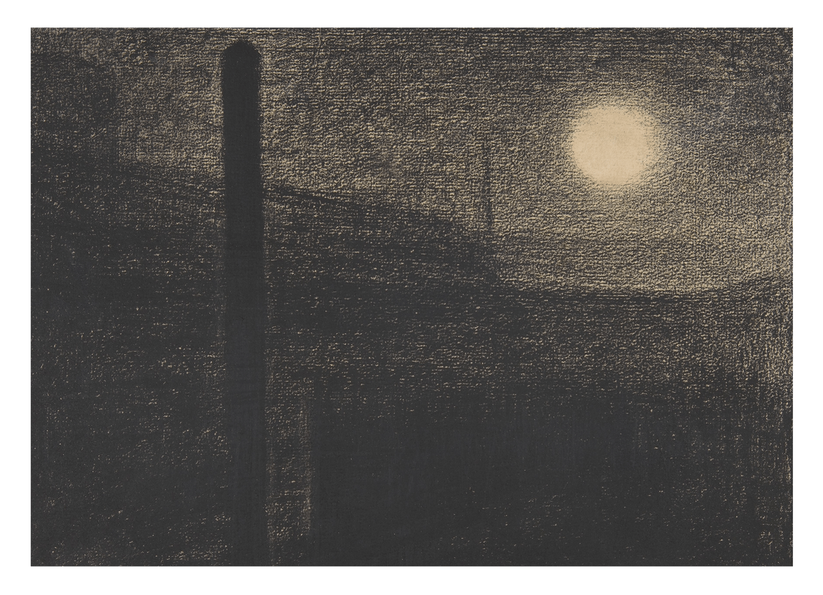 Georges Seurat - Courbevoie: Fabriken bei Mondlicht