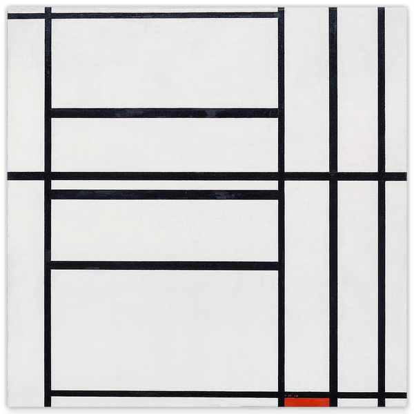 Piet Mondrian - Komposition Nr. 1 mit Grau und Rot 1938 / Komposition mit Rot 1939