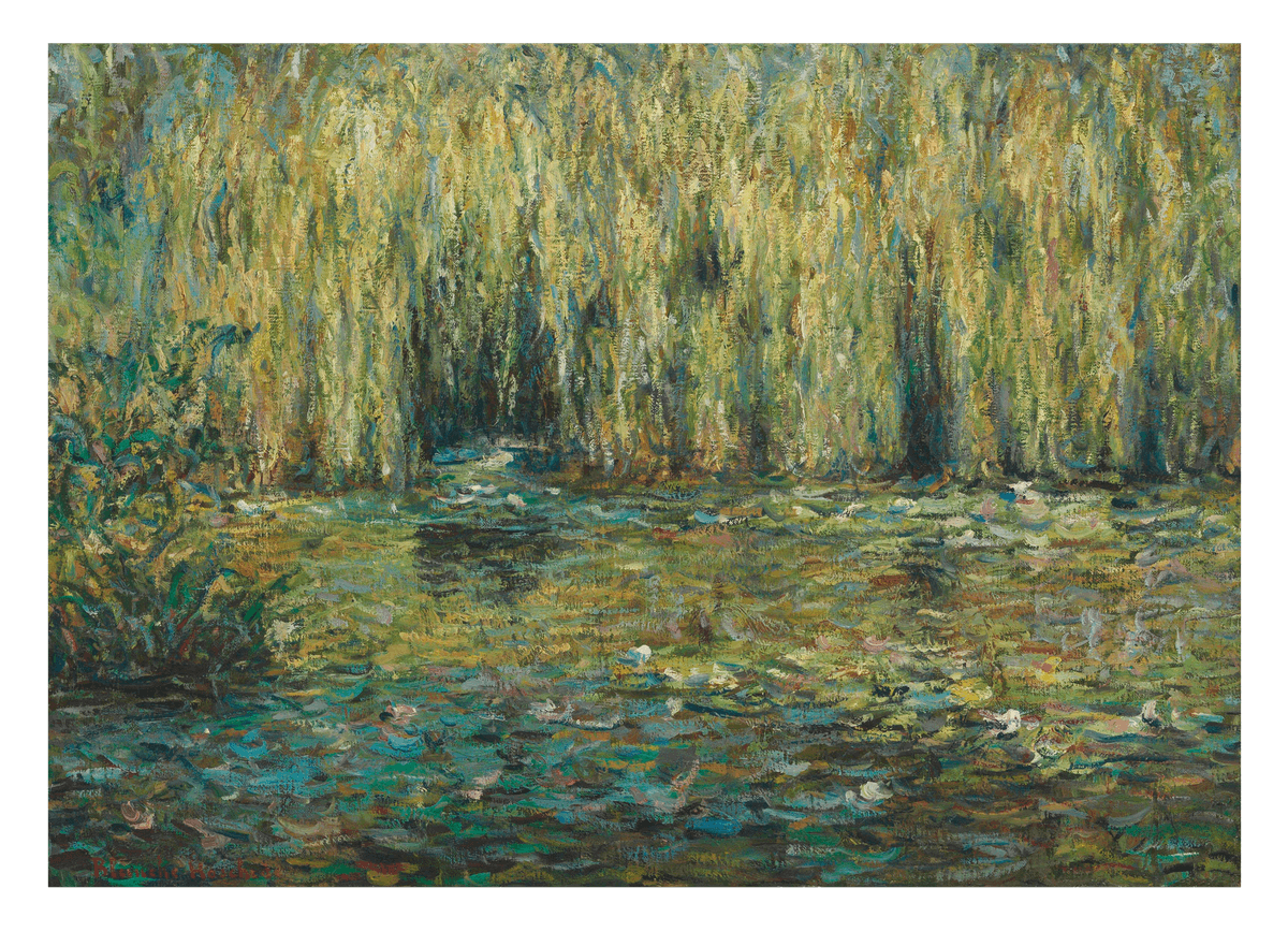 Blanche Hoschedé Monet - Weiden auf dem Teich von Giverny