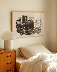 After Hover: Auktion Konsum-Kritik, Street-Art Banksy - Moderner Kunstdruck Canvas - Perfekt als Geschenk, Wohnzimmer, Inneneinrichtung Deko