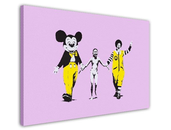 Banksy Pop-Art Street-Art - Moderner Kunstdruck Klein bis Groß XXL - Geschenk Wohnzimmer, Schlafzimmer