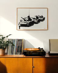 After Hover: Banksy Friedensbewegung Peace - Modern Street-Art - Moderner Kunstdruck Klein bis Groß XXL - Geschenk Wohnzimmer