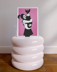 After Hover: Banksy Mädchen - Pop-Art Modern Street-Art - Moderner Kunstdruck Klein bis Groß XXL, Geschenk, Wohnzimmer, Schlafzimmer