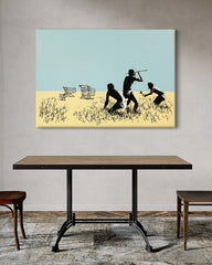After Hover: Konsum-Kritik Globalisierung, Street-Art Banksy - Moderner Kunstdruck Canvas - Perfekte als Geschenk, Wohnzimmer, Inneneinrichtung Deko