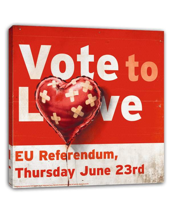 Wählen für Liebe - Brexit Referendum EU - Herz Street-Art Banksy - Moderner Kunstdruck - Perfekte als Geschenk, Wohnzimmer