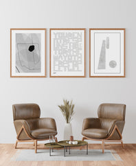 After Hover: Poster-Set "Abstrakt in Grau"