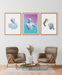 After Hover: Poster-Set II "Griechische Statuen im Zeitalter von Social-Media"
