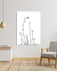 After Hover: Minimalistische Zeichnung - Blumen