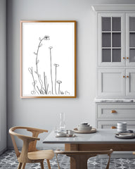 After Hover: Minimalistische Zeichnung - Blumen