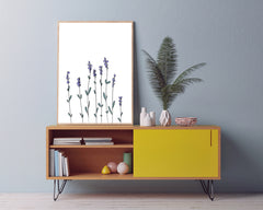 After Hover: Minimalistische Zeichnung - Lavendel